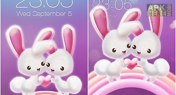 Pink rabbit pet love theme