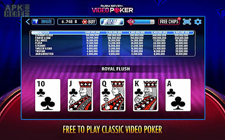 ruby seven video poker