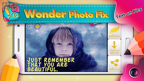 wonder photo fix text on pics