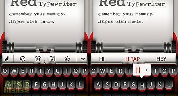 Red typewriter for keyboard