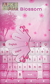 pink blossom go keyboard theme