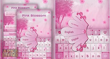 Pink blossom go keyboard theme