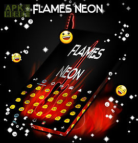 flames neon keyboard