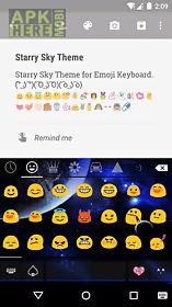 starry sky emoji keyboard skin