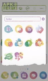 watercolor line launcher theme