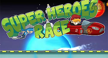 Superheroes car racing