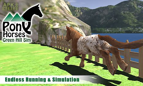 pony horses green hill sim 3d