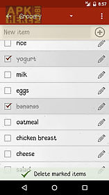 shopping lists (with widget)