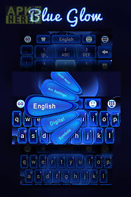 glow blue go keyboard theme