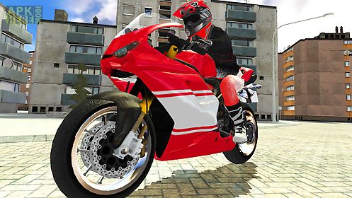 city streets bike rider 3d