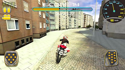 city streets bike rider 3d