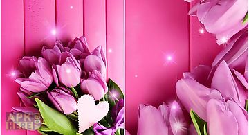 Pink tulips Live Wallpaper