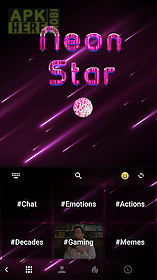 neon star kika keyboard theme
