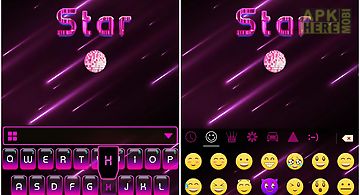Neon star kika keyboard theme