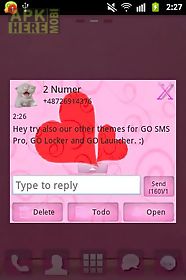go sms pro theme pink cats