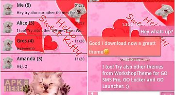 Go sms pro theme pink cats