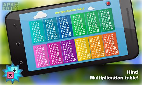 math.multiplication table free