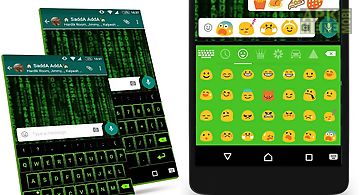Neon matrix emoji keyboard