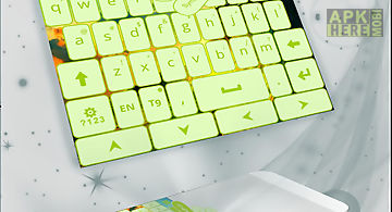 Keyboard lime green