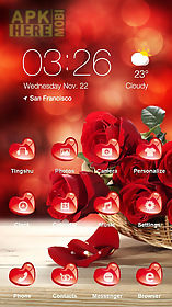 red rose and heart best theme