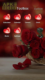 red rose and heart best theme