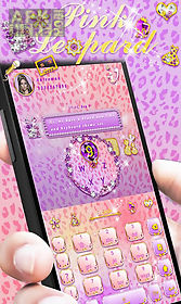 pink leopard go keyboard theme