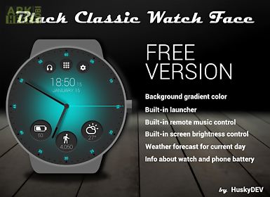 black classic watch face
