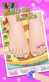 holiday toe nails spa