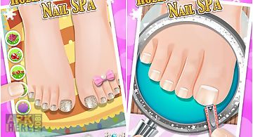 Holiday toe nails spa