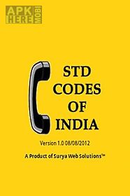 std codes of india