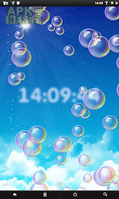 bubbles & clock  live wallpaper