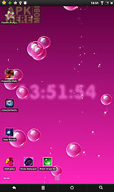 bubbles & clock  live wallpaper