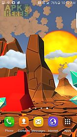cartoon volcano 3d live wallpaper