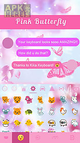 pink butterfly ikeyboard theme