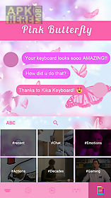 pink butterfly ikeyboard theme