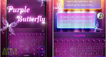 Touchpal purplebutterfly theme