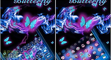 Blue butterfly kika keyboard