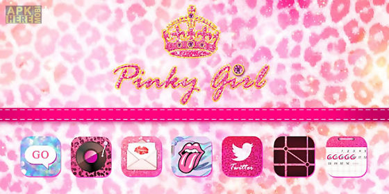 pinky girl go launcher theme