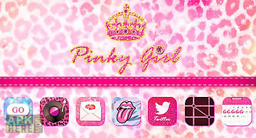Pinky girl go launcher theme