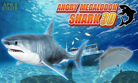 angry megalodon shark 3d