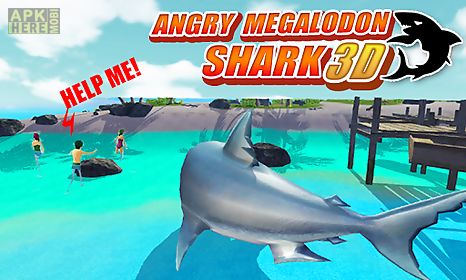 angry megalodon shark 3d