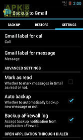 backup message & call to email