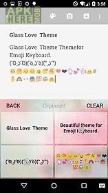 free glass cute keyboard theme