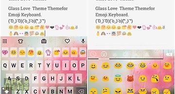 Free glass cute keyboard theme