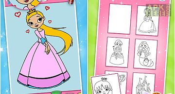 Kids coloring book: princess