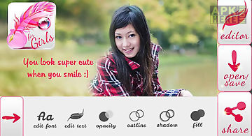 Write text on photos for girls