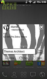 zebra theme for go sms pro