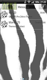 zebra theme for go sms pro