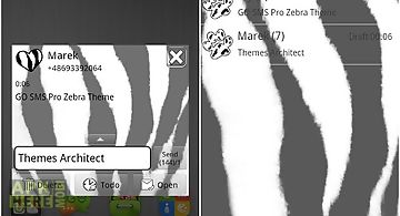 Zebra theme for go sms pro