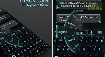 Go keyboard black cyan theme